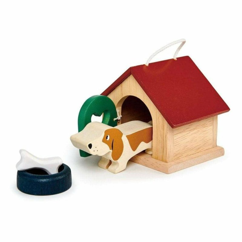 Pretend Play | Dollhouse Wooden Pet Dog Set Pretend Play Pretend Play