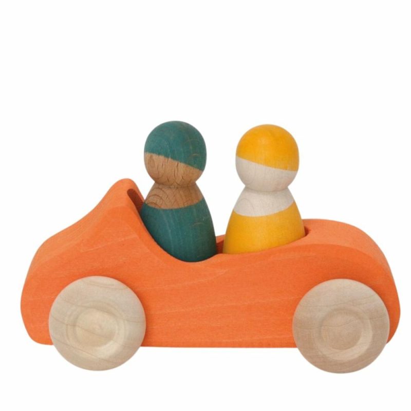 Pretend Play | Large Wooden Convertible Car – Orange Pretend Play Pretend Play