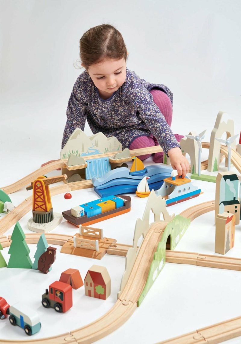 Pretend Play | Mountain View Wooden Train Set Pretend Play Pretend Play