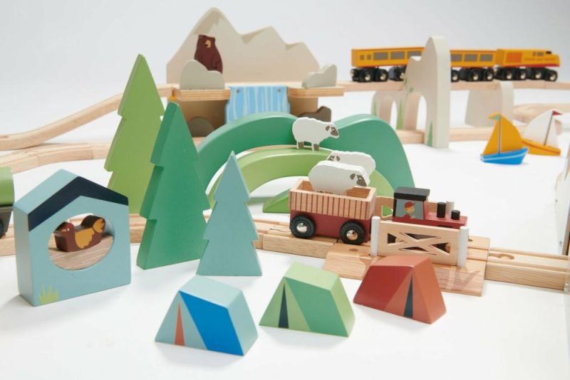 Pretend Play | Mountain View Wooden Train Set Pretend Play Pretend Play