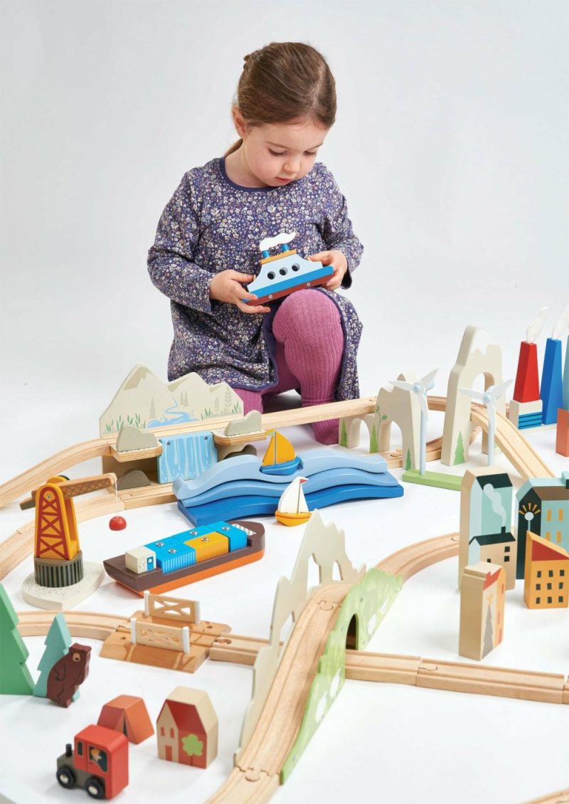 Pretend Play | Mountain View Wooden Train Set Pretend Play Pretend Play