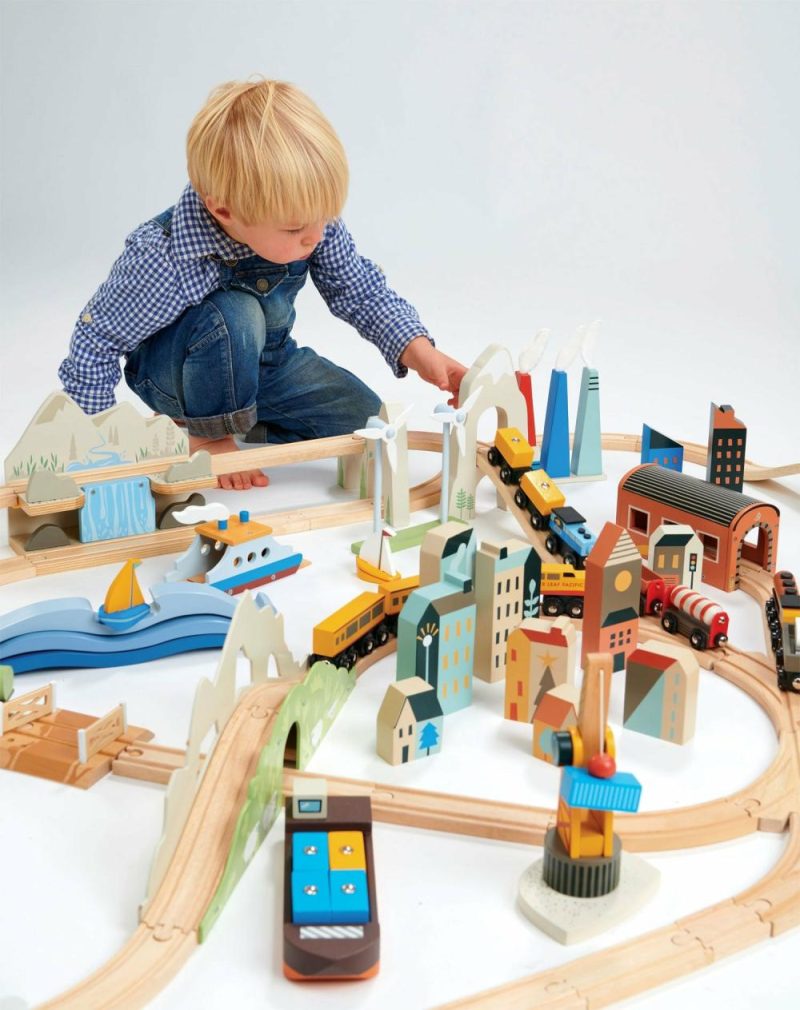 Pretend Play | Mountain View Wooden Train Set Pretend Play Pretend Play