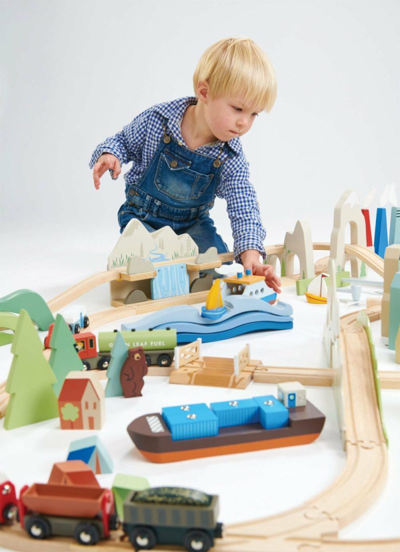 Pretend Play | Mountain View Wooden Train Set Pretend Play Pretend Play