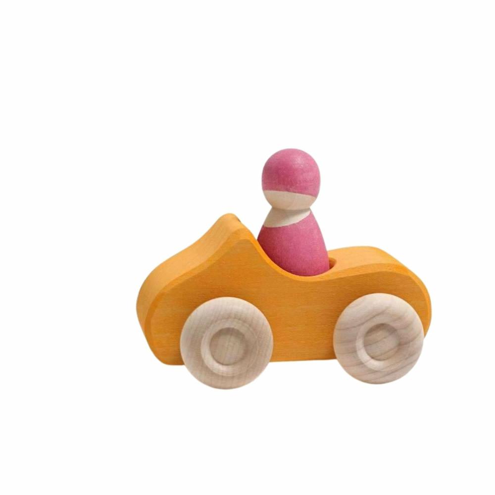 Pretend Play | Small Yellow Convertible – Wooden Toy Car Pretend Play Pretend Play