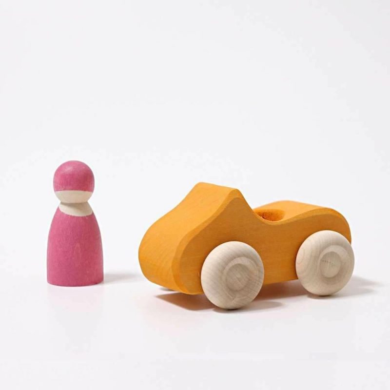 Pretend Play | Small Yellow Convertible – Wooden Toy Car Pretend Play Pretend Play