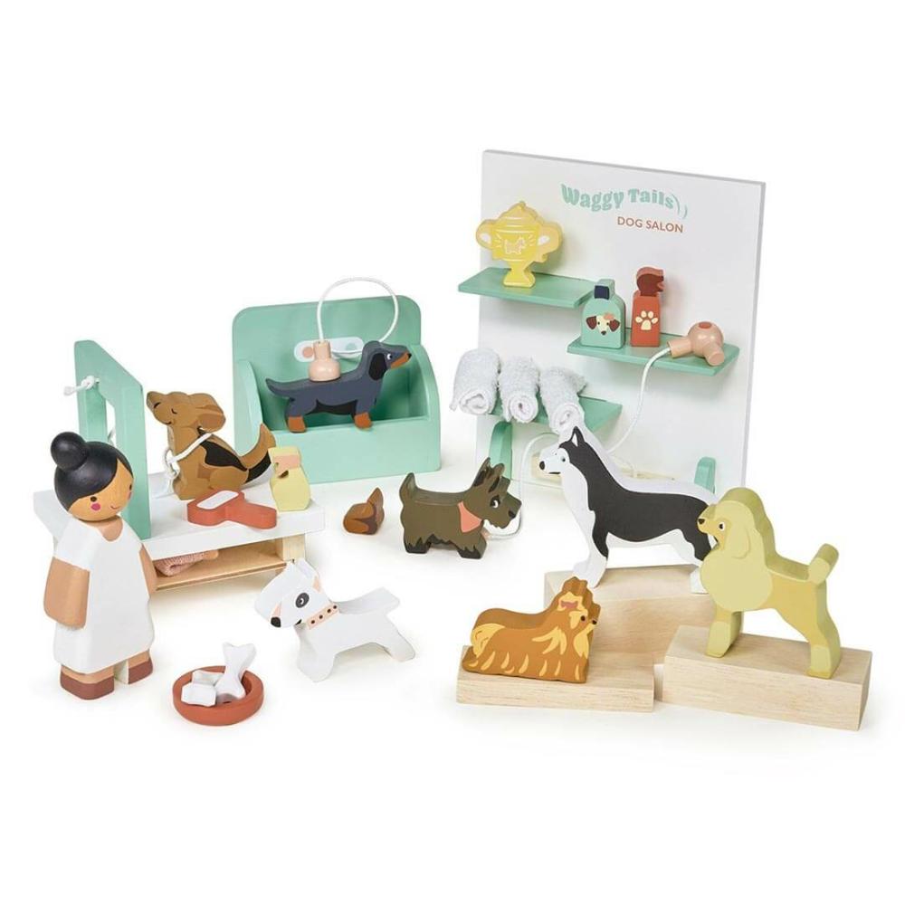 Pretend Play | Waggy Tails Wooden Dog Salon Pretend Play Pretend Play