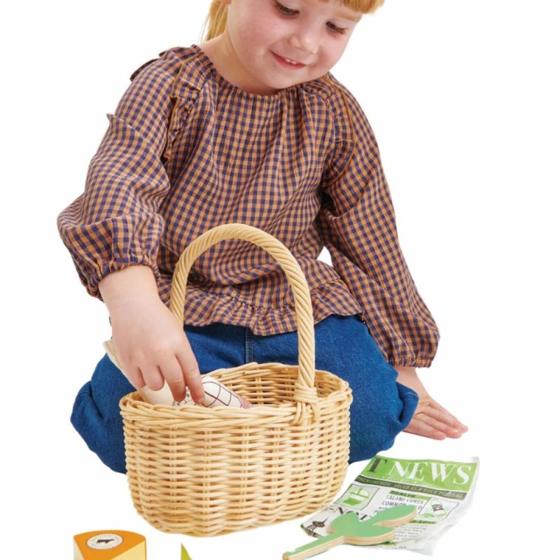 Pretend Play | Wicker Farmer’S Market Shopping Basket Pretend Play Pretend Play