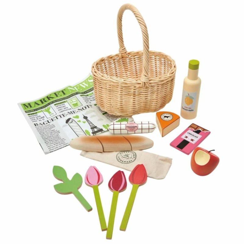 Pretend Play | Wicker Farmer’S Market Shopping Basket Pretend Play Pretend Play