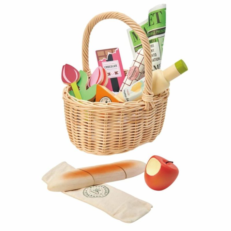 Pretend Play | Wicker Farmer’S Market Shopping Basket Pretend Play Pretend Play