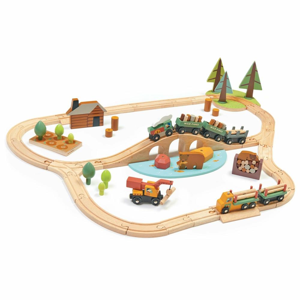 Pretend Play | Wild Pines Wooden Train Set Pretend Play Pretend Play