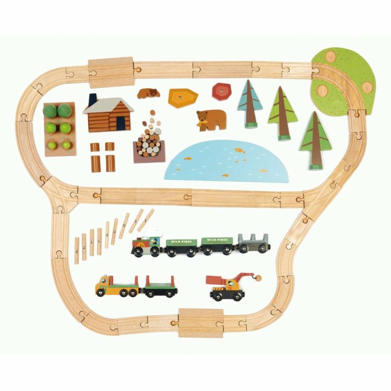 Pretend Play | Wild Pines Wooden Train Set Pretend Play Pretend Play