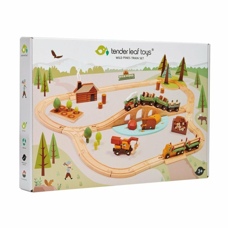 Pretend Play | Wild Pines Wooden Train Set Pretend Play Pretend Play