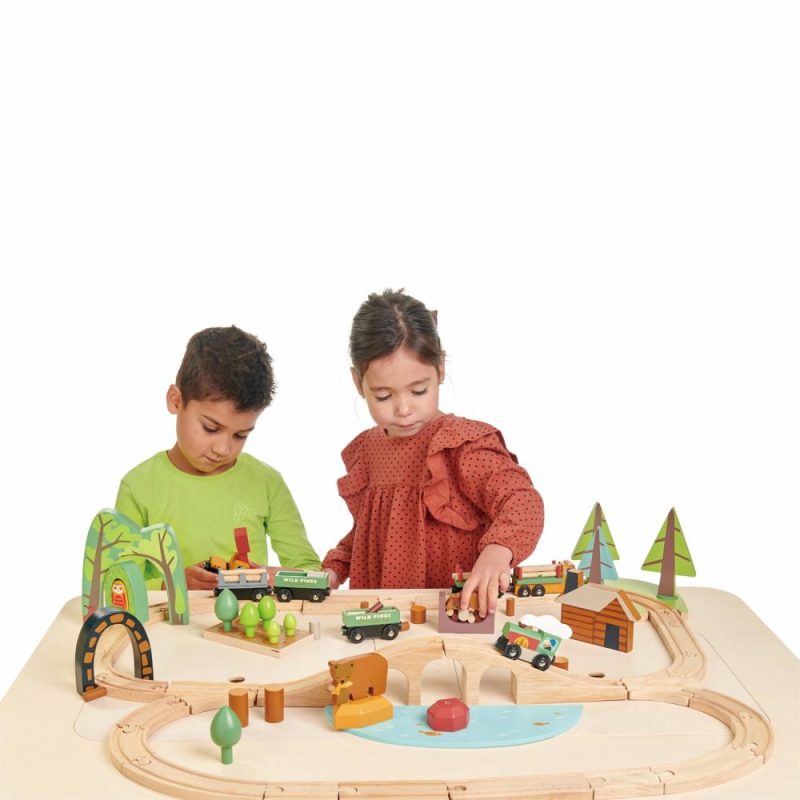 Pretend Play | Wild Pines Wooden Train Set Pretend Play Pretend Play