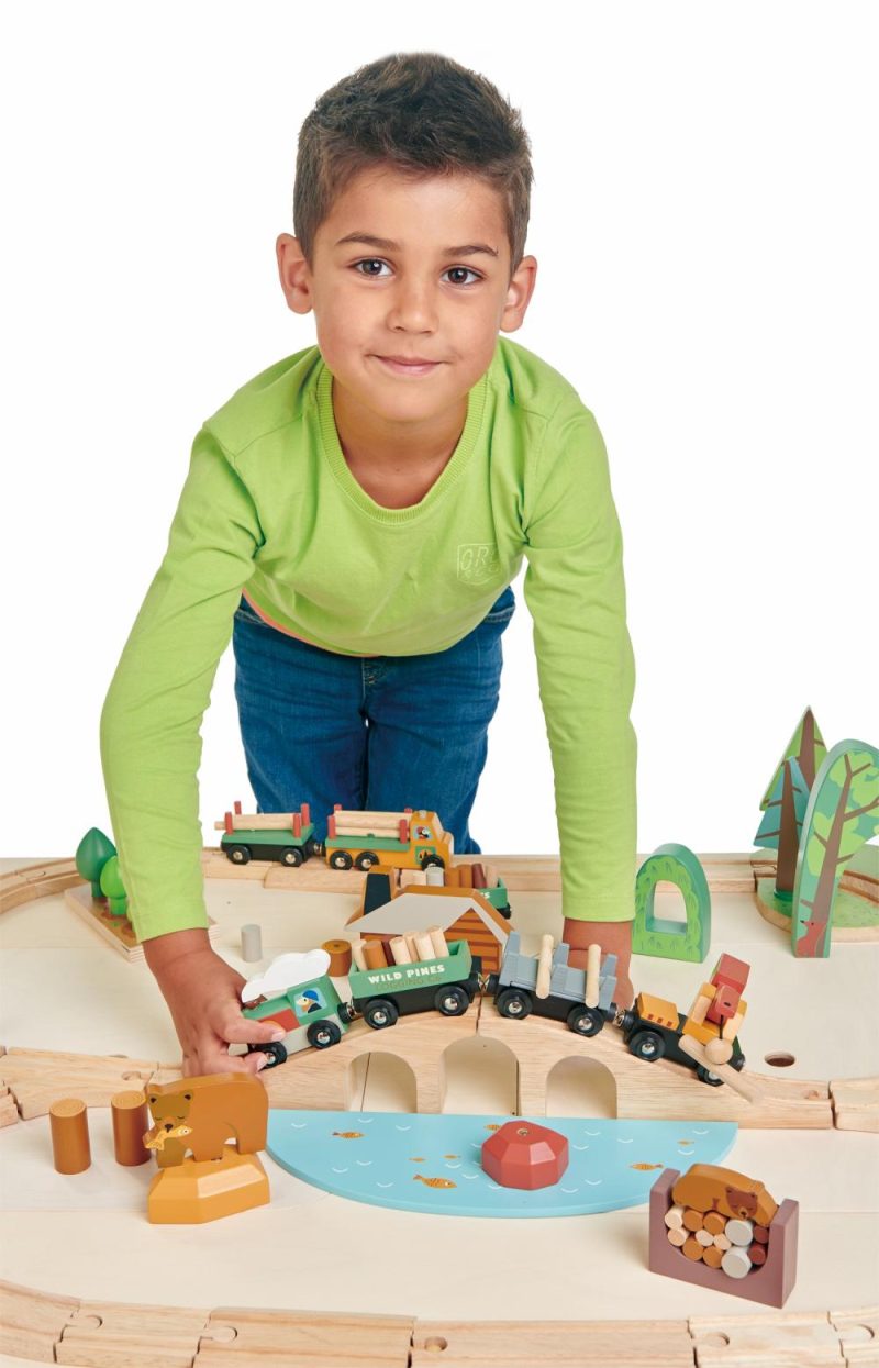 Pretend Play | Wild Pines Wooden Train Set Pretend Play Pretend Play