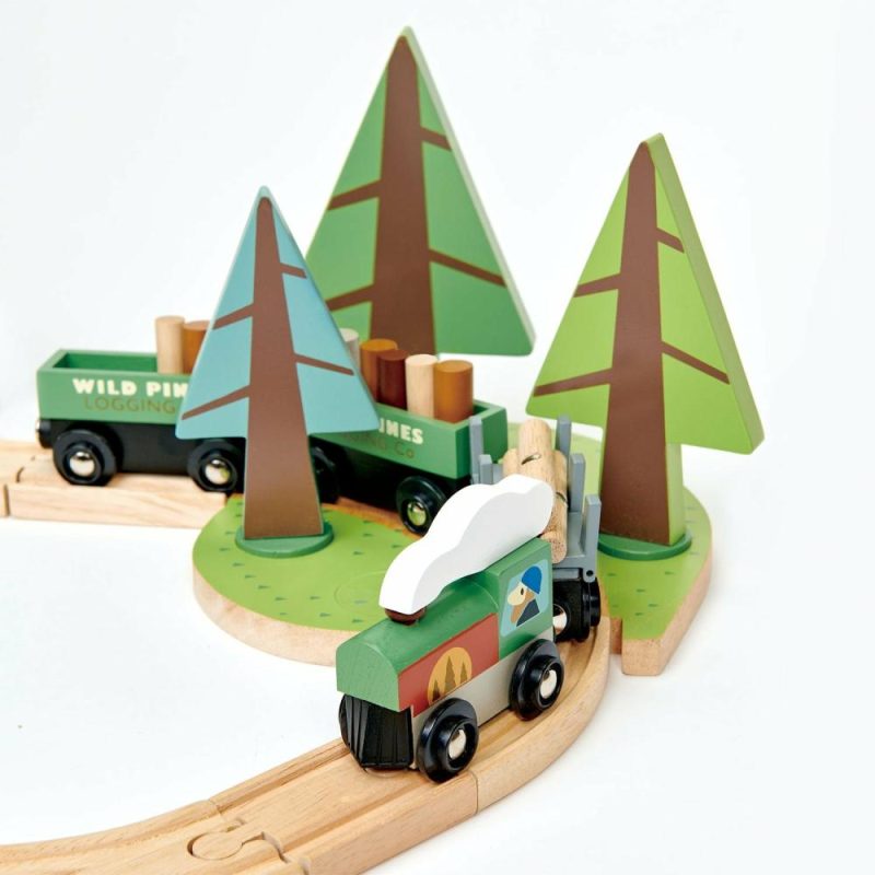 Pretend Play | Wild Pines Wooden Train Set Pretend Play Pretend Play