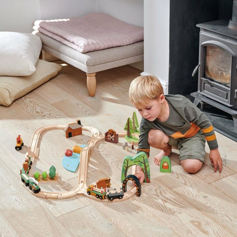 Pretend Play | Wild Pines Wooden Train Set Pretend Play Pretend Play