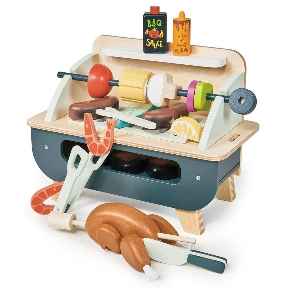 Pretend Play | Wooden Barbeque Play Set Pretend Play Pretend Play