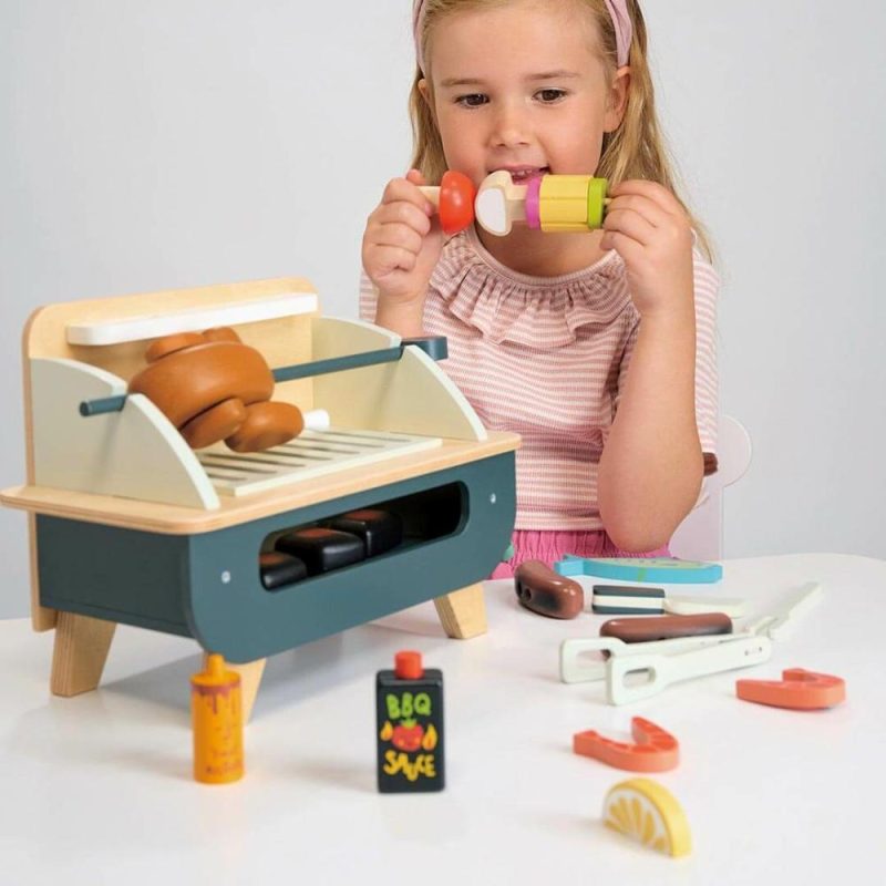 Pretend Play | Wooden Barbeque Play Set Pretend Play Pretend Play