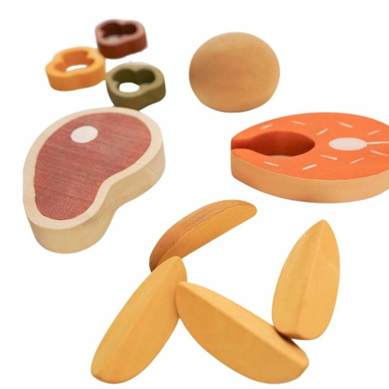 Pretend Play | Wooden Dinner Play Food Set Pretend Play Pretend Play