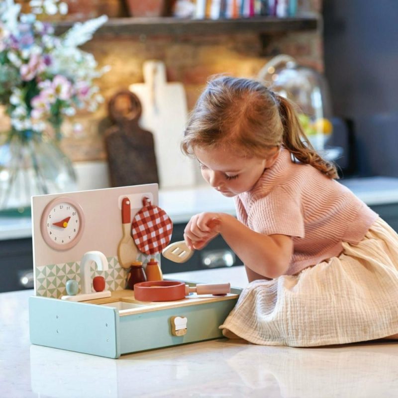 Pretend Play | Wooden Fold-Away Mini Kitchenette Pretend Play Pretend Play