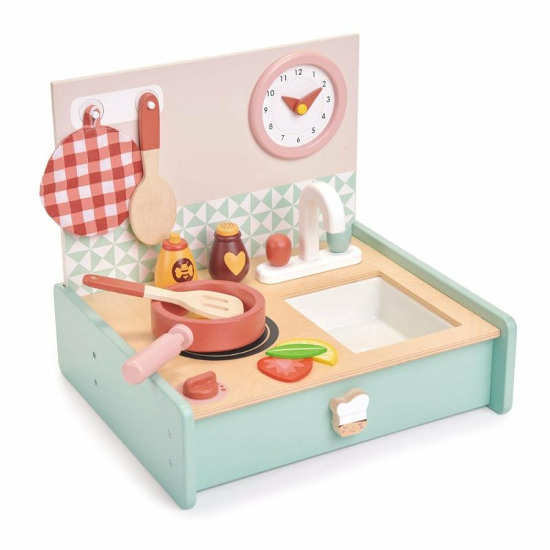 Pretend Play | Wooden Fold-Away Mini Kitchenette Pretend Play Pretend Play