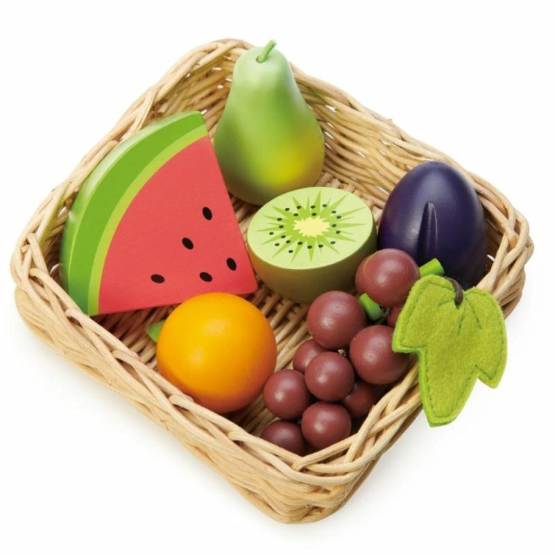 Pretend Play | Wooden Fruity Basket Pretend Play Pretend Play