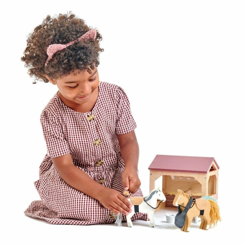 Pretend Play | Wooden Horse Stable Play Set Pretend Play Pretend Play