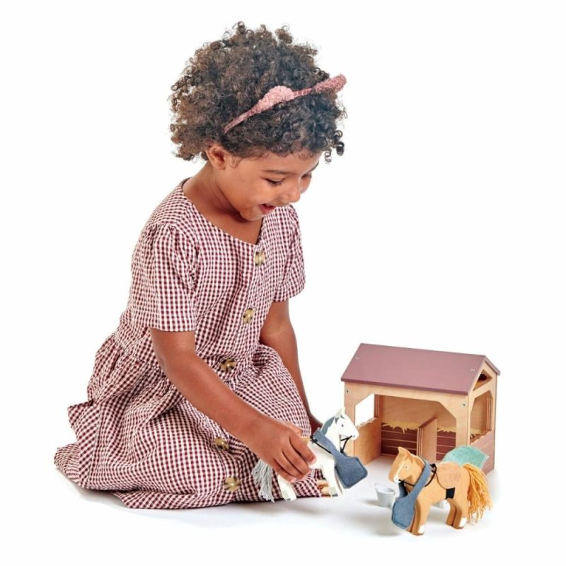 Pretend Play | Wooden Horse Stable Play Set Pretend Play Pretend Play