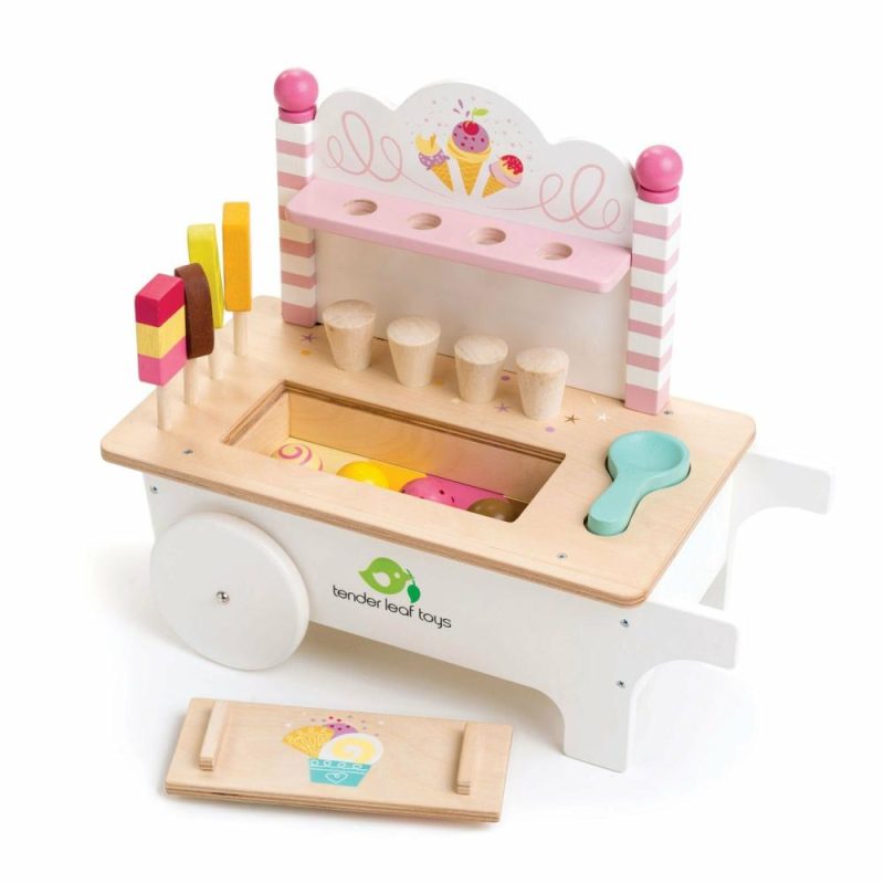 Pretend Play | Wooden Ice Cream Cart Play Set Pretend Play Pretend Play