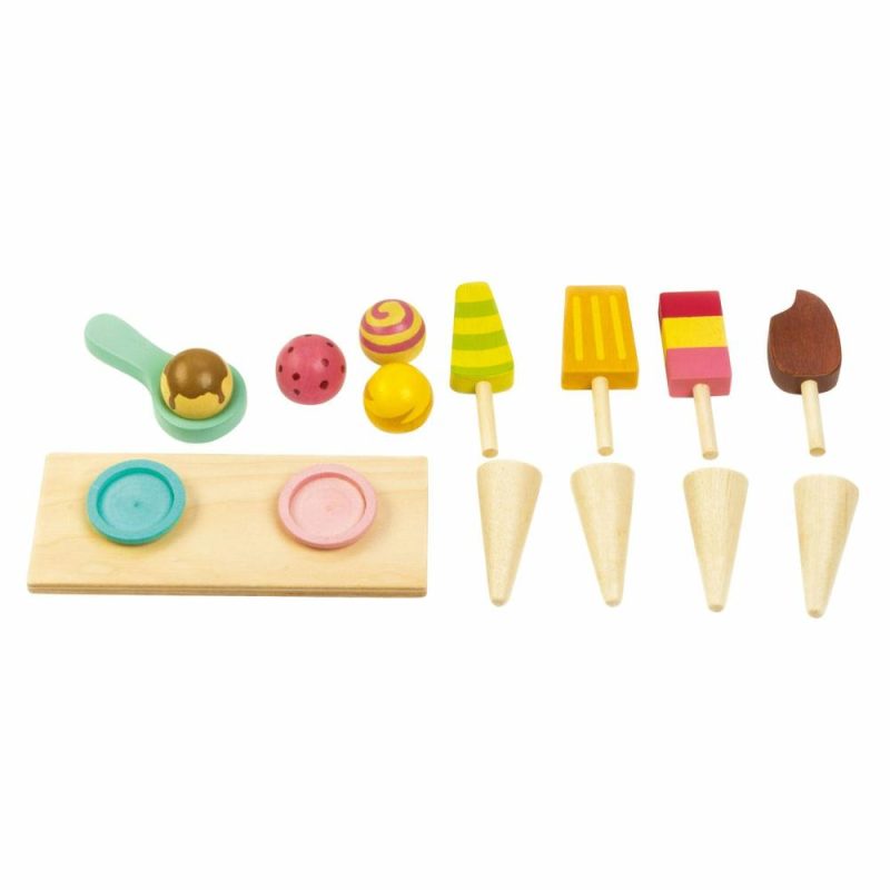 Pretend Play | Wooden Ice Cream Cart Play Set Pretend Play Pretend Play