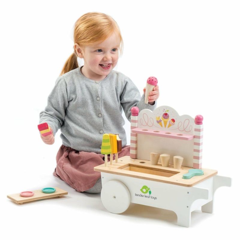 Pretend Play | Wooden Ice Cream Cart Play Set Pretend Play Pretend Play