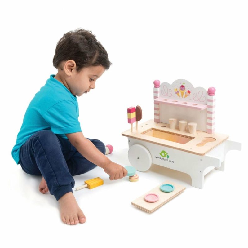 Pretend Play | Wooden Ice Cream Cart Play Set Pretend Play Pretend Play