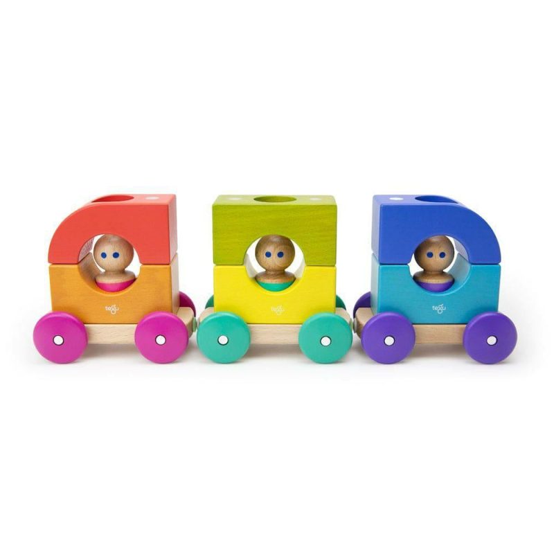 Pretend Play | Wooden Magnetic Rainbow Tram Pretend Play Pretend Play