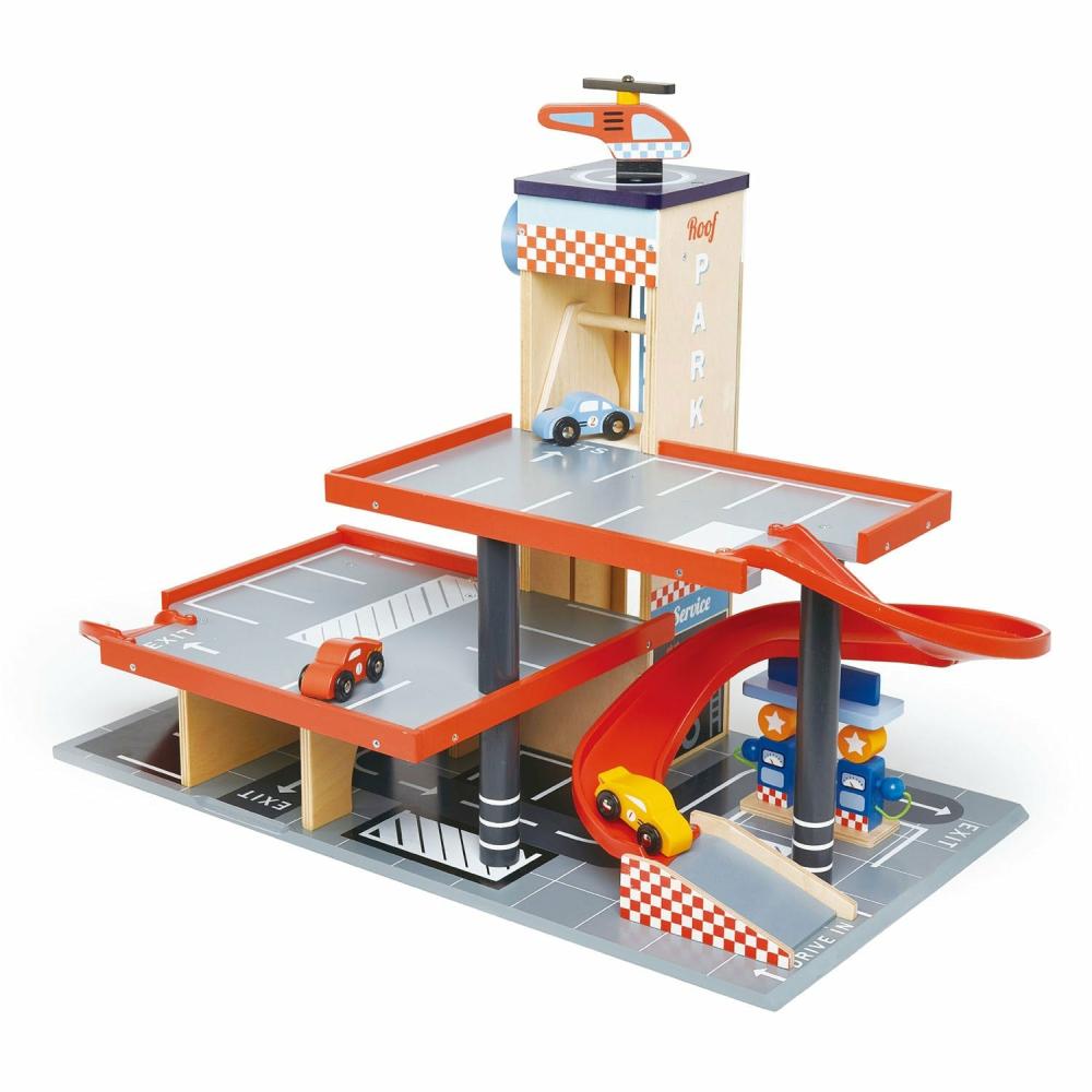 Pretend Play | Wooden Parking Garage And Service Station Pretend Play Pretend Play