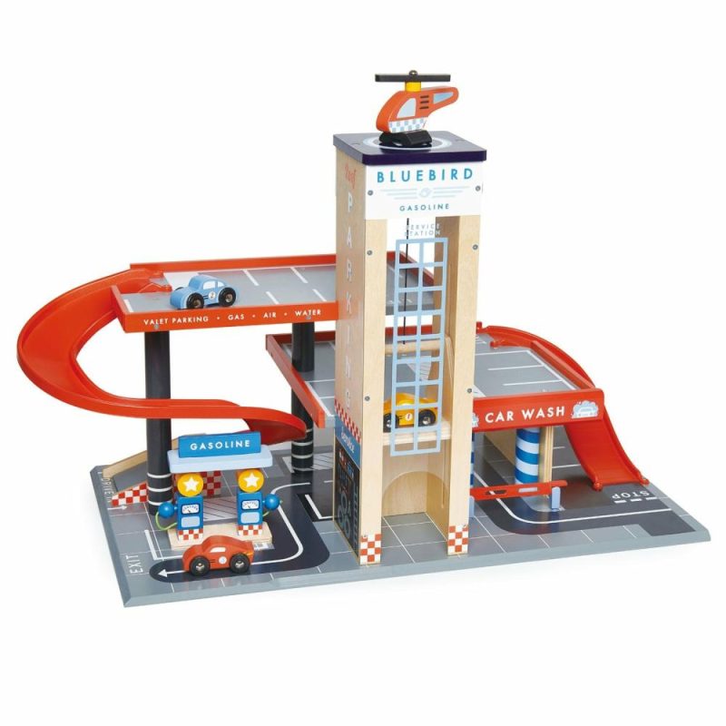 Pretend Play | Wooden Parking Garage And Service Station Pretend Play Pretend Play