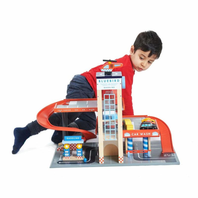 Pretend Play | Wooden Parking Garage And Service Station Pretend Play Pretend Play