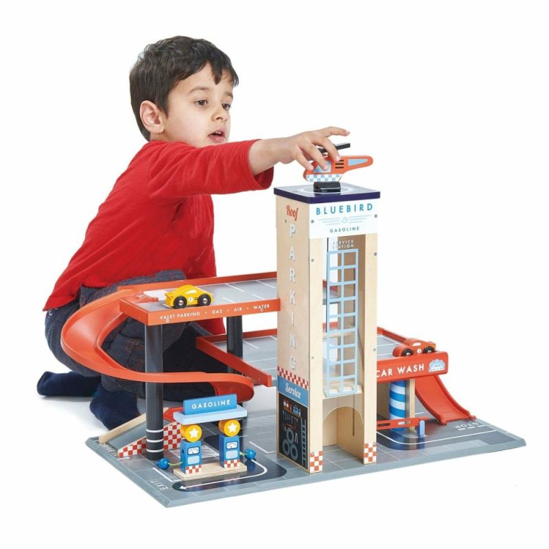 Pretend Play | Wooden Parking Garage And Service Station Pretend Play Pretend Play