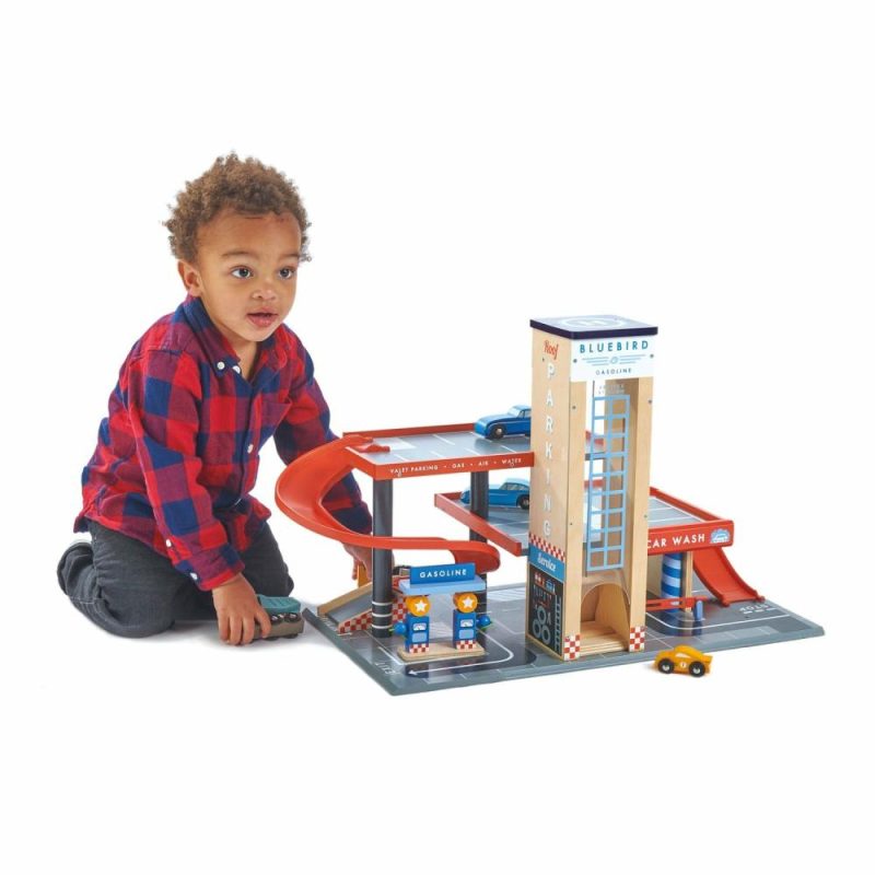 Pretend Play | Wooden Parking Garage And Service Station Pretend Play Pretend Play