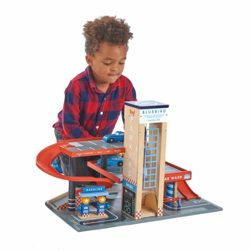 Pretend Play | Wooden Parking Garage And Service Station Pretend Play Pretend Play