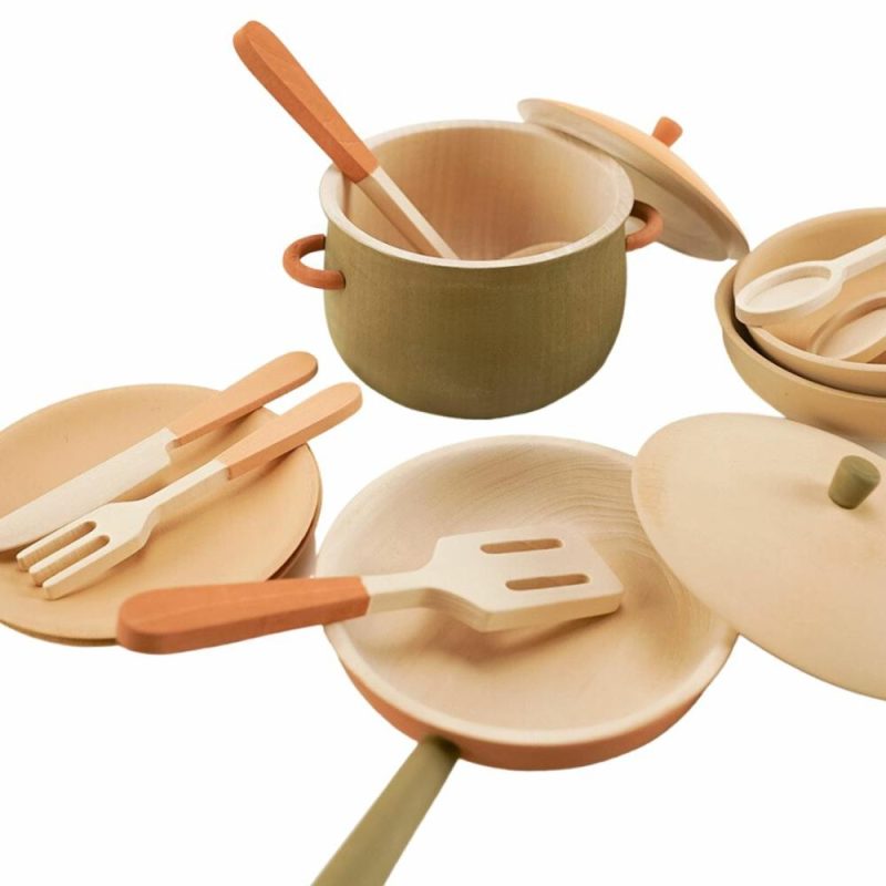 Pretend Play | Wooden Tableware Set – Herbal Palette Pretend Play Pretend Play