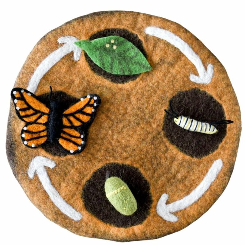 Waldorf Essentials | Felt Lifecycle Of The Monarch Butterfly Set Waldorf Essentials Waldorf Essentials