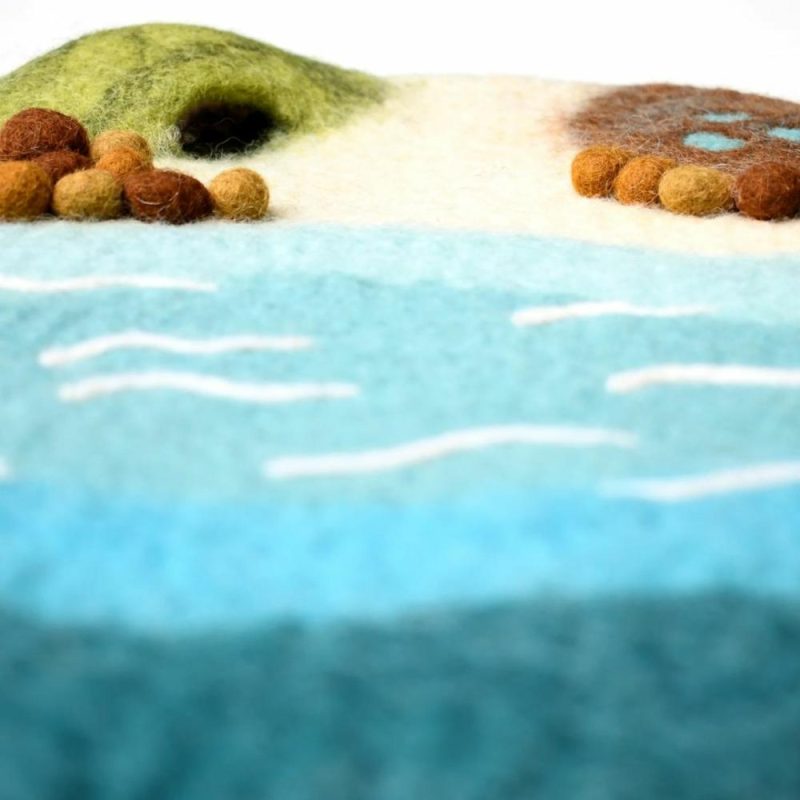 Waldorf Essentials | Felted Ocean And Shoreline Play Mat Waldorf Essentials Waldorf Essentials