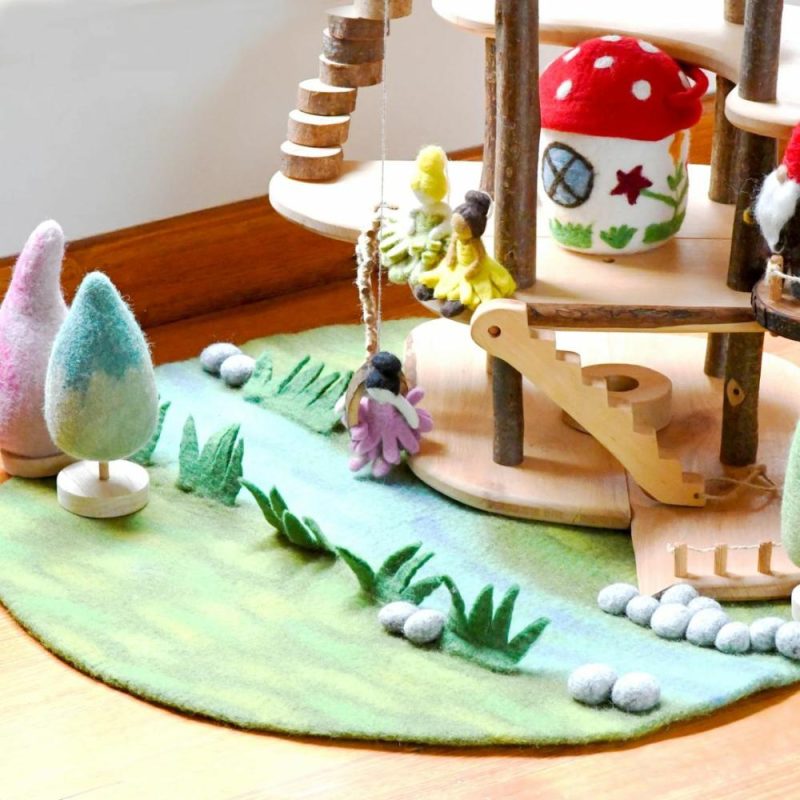 Waldorf Essentials | Felted Spring Play Mat Playscape Waldorf Essentials Waldorf Essentials