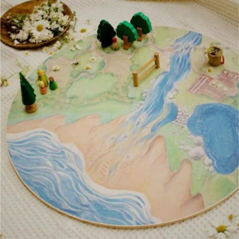 Waldorf Essentials | Land And Sea Wooden Playscape Board Waldorf Essentials Waldorf Essentials