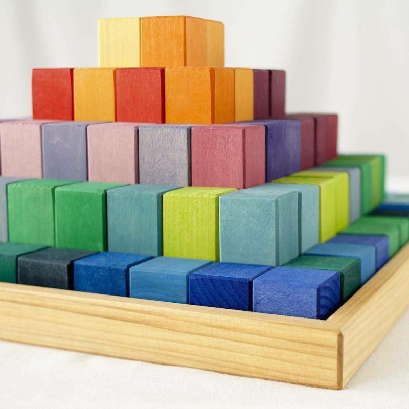 Waldorf Essentials | Large Stepped Pyramid Wooden Math Blocks Waldorf Essentials Waldorf Essentials