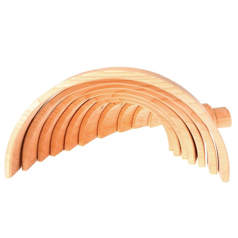 Waldorf Essentials | Natural Wooden Rainbow Tunnel – 12 Piece Waldorf Essentials Waldorf Essentials