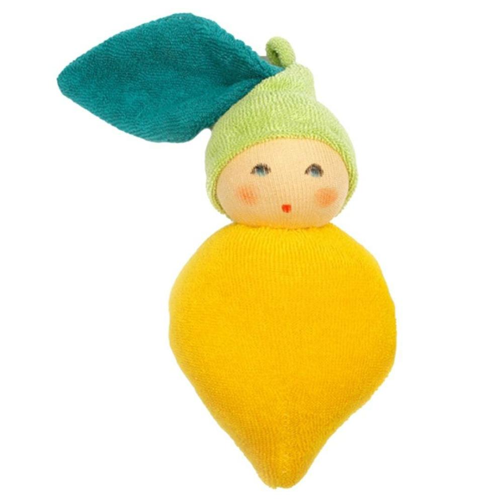 Waldorf Essentials | Organic Rattle Doll – Lemon Waldorf Essentials Waldorf Essentials