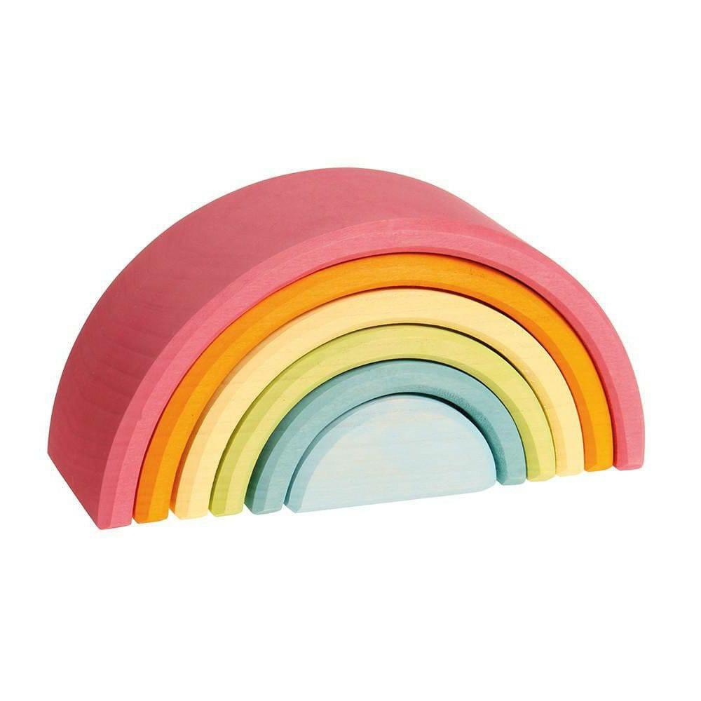 Waldorf Essentials | Pastel Wooden Rainbow Tunnel – 6 Pieces Waldorf Essentials Waldorf Essentials