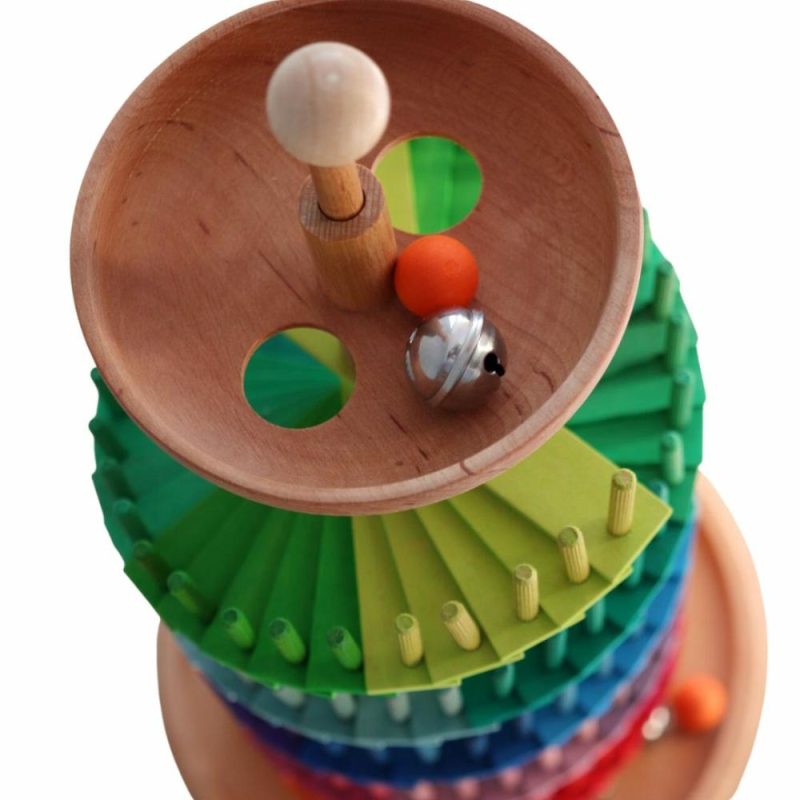 Waldorf Essentials | Rainbow Musical Ball Run Assembly Set Waldorf Essentials Waldorf Essentials