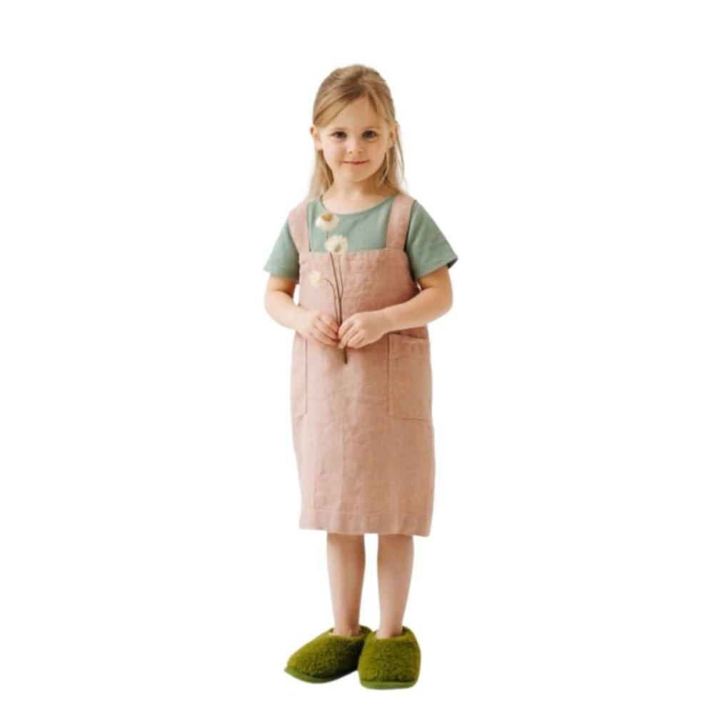 Waldorf Essentials | Rose Linen Pinafore Apron (Child And Adult Sizes) Waldorf Essentials Adult